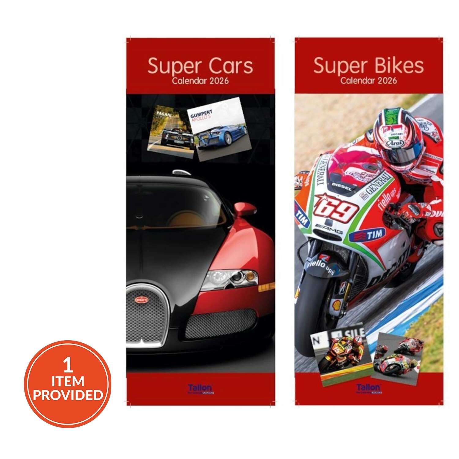2026 Car or Bike Slim Calendar Image 1