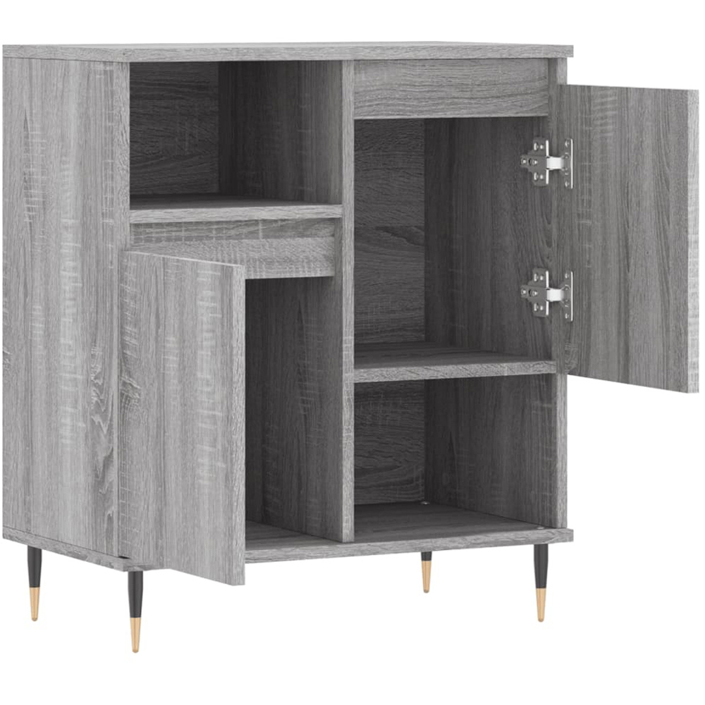 vidaXL 2 Door 2 Shelf Grey Sonoma Sideboard Image 6