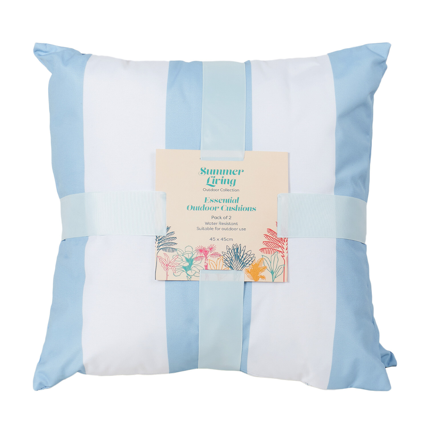 Essential Outdoor Cushions - Light Blue Image 1