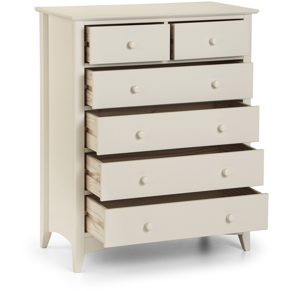Julian Bowen Cameo 6 Drawer Solid Pine Chest of Drawers Image 4