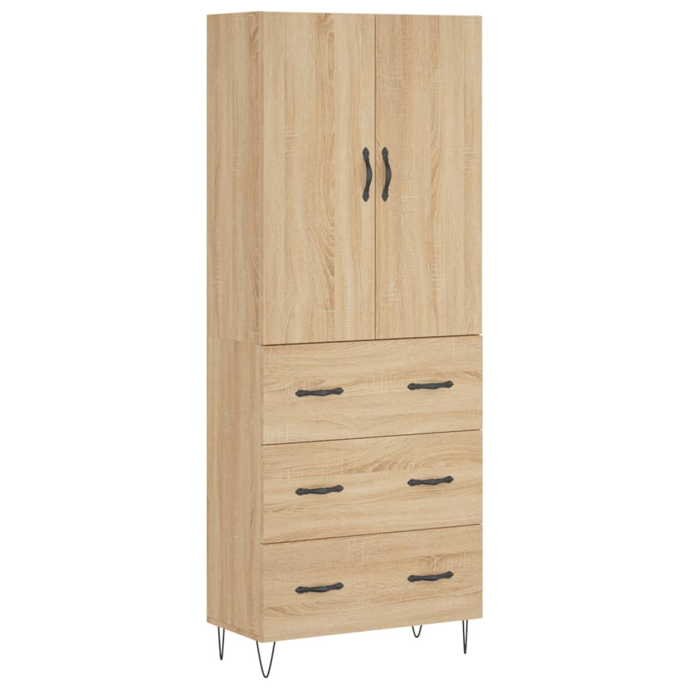 vidaXL 2 Door 3 Drawer Sonoma Oak Highboard Image 2
