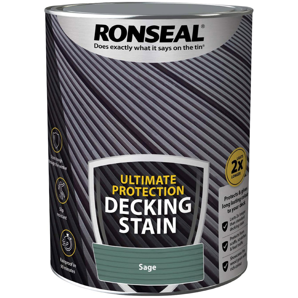 Ronseal Ultimate Protection Sage Decking Stain 5L Image 2
