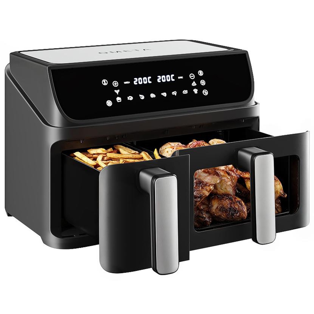 Ometa AirCombo Black 9.5L Dual Air Fryer 2400W Image 1