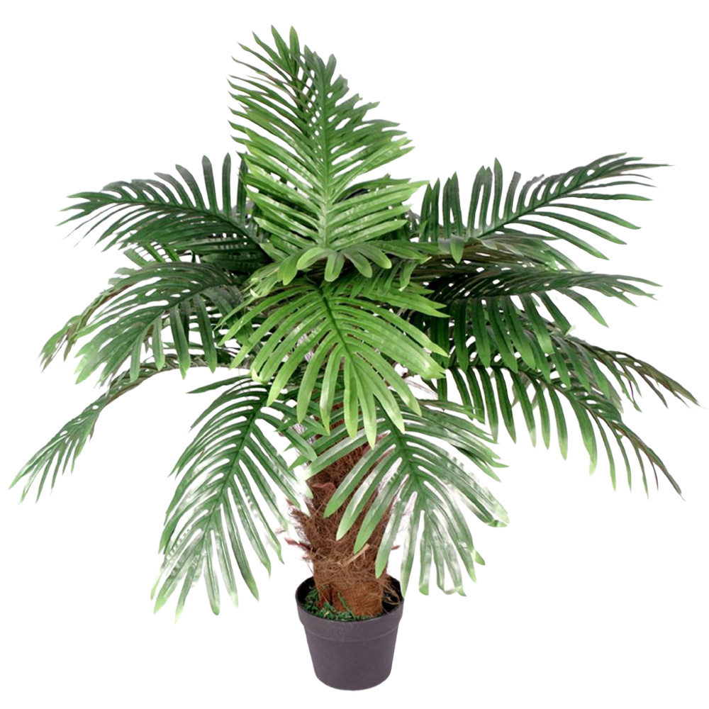 Leaf Brown Trunk Princess Palm Artificial Tree Pot 3.2ft Image 1