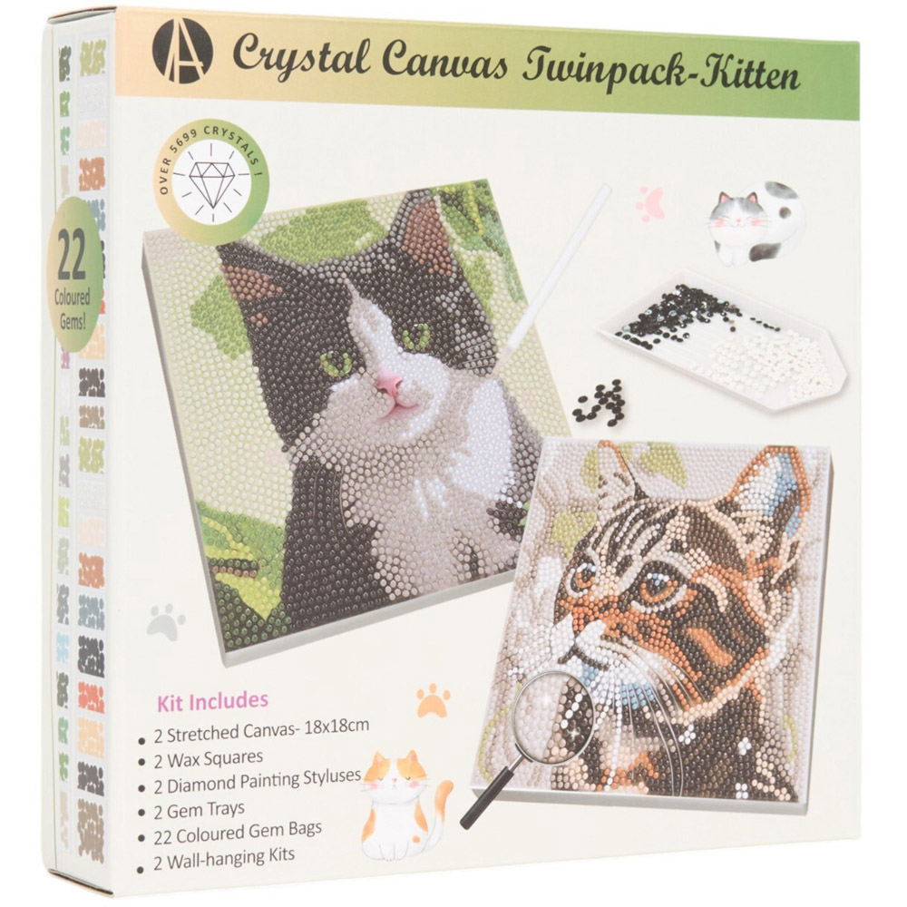 Kitten or Puppy Crystal Canvas Twinpack Image 3
