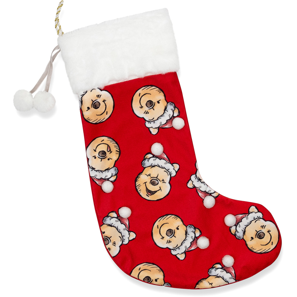 Disney Winnie the Pooh Pattern Christmas Stocking Image