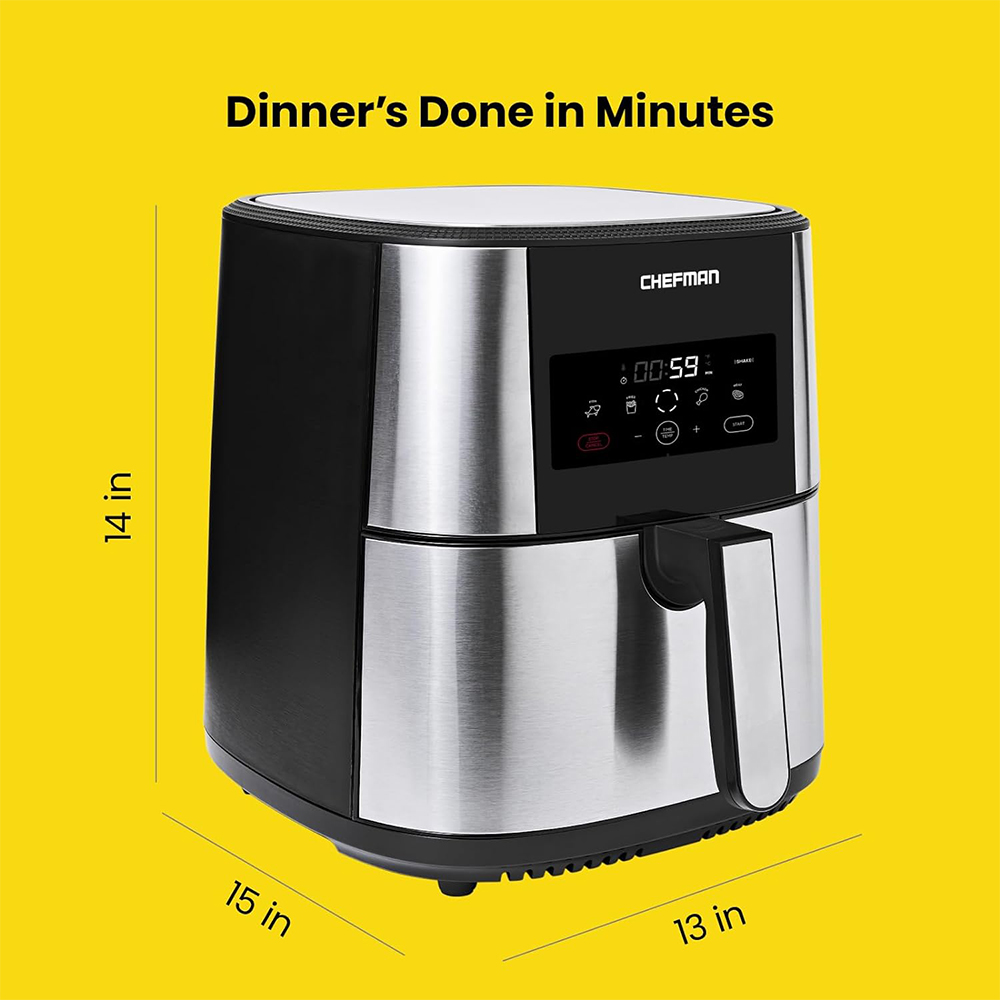 Chefman 18371RG Stainless Steel 7.5L Air Fryer Image 8
