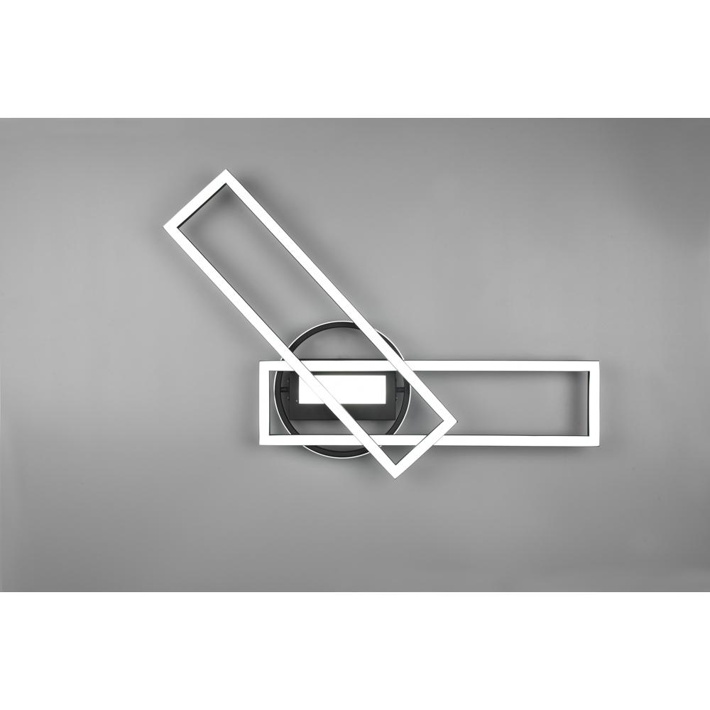 TRIO Twister Matt Black LED Ceiling Light Image 9