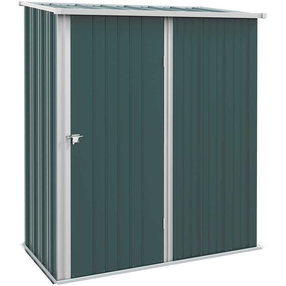 Outsunny 5.3 x 3.1ft Green Garden Storage Shed Image 1