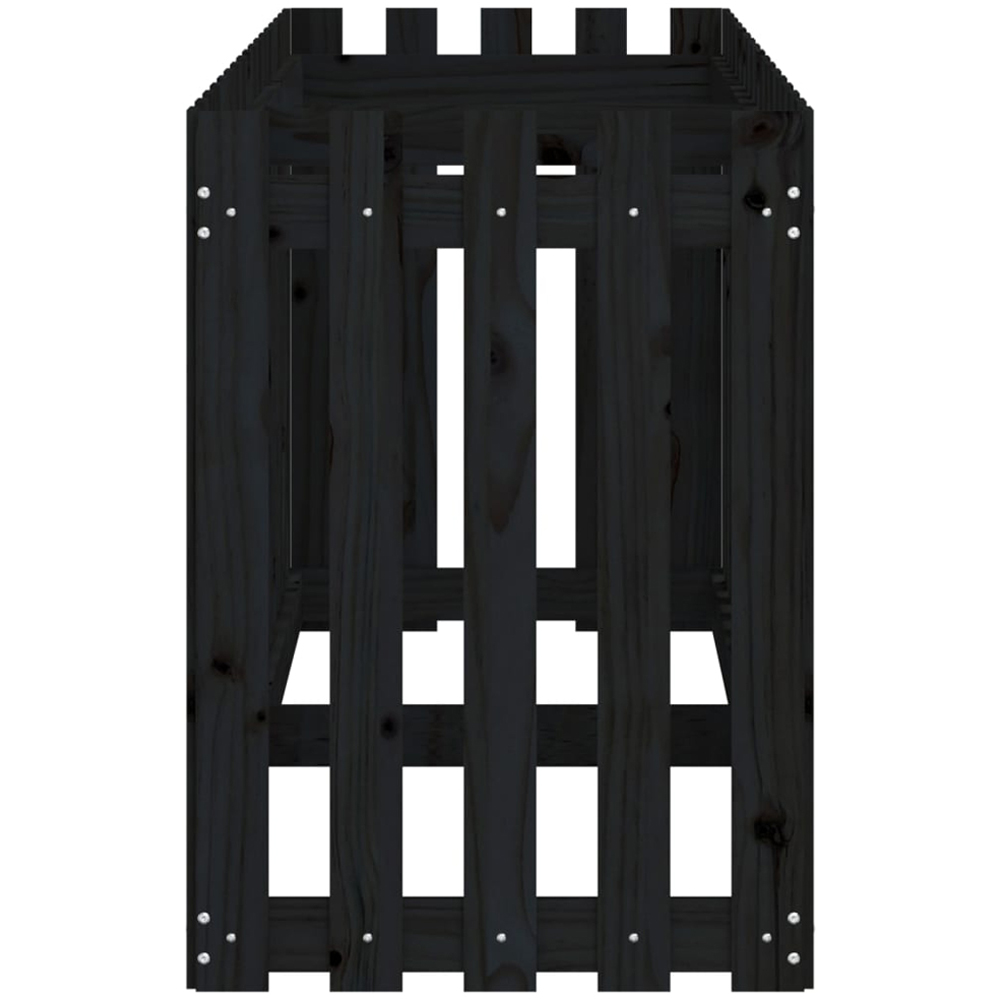 vidaXL Black Pine Wood Raised Garden Bed 70 x 50 x 200cm Image 5