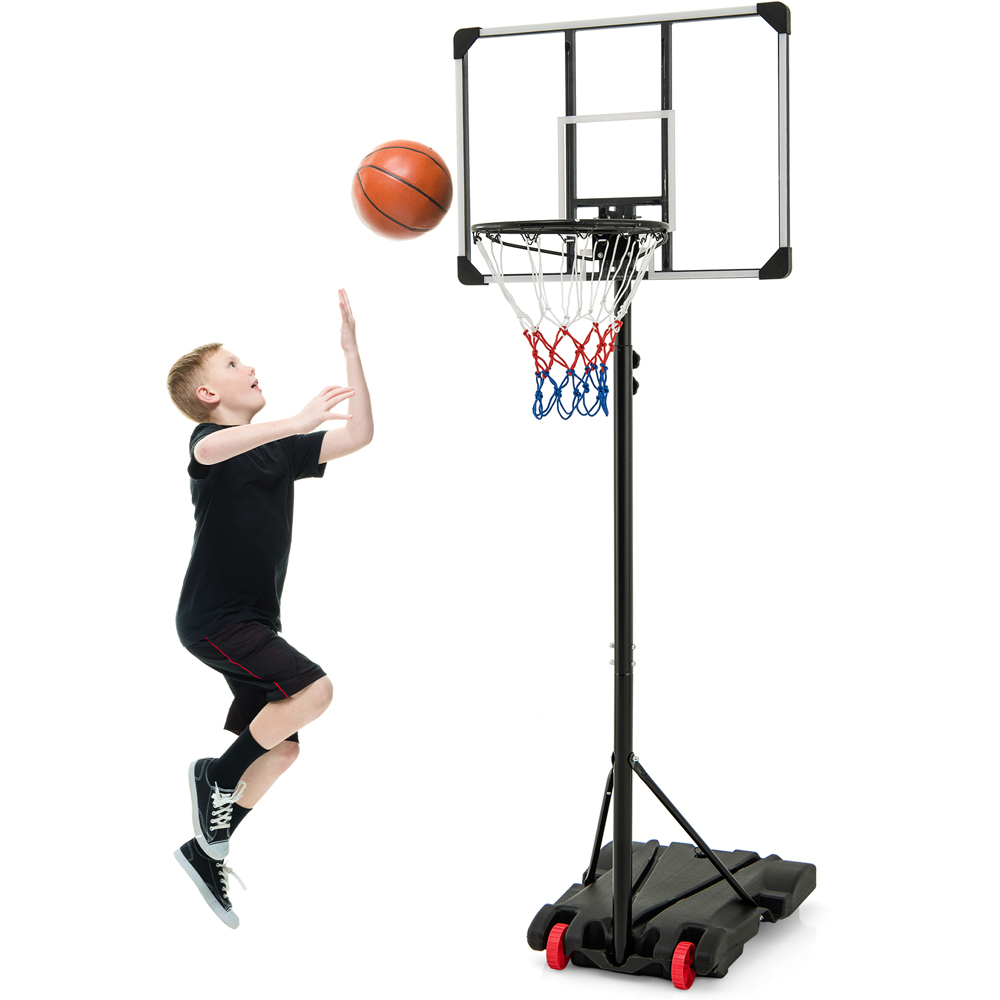Costway Adjustable Height Portable Basketball Hoop with Front Wheels Image 3