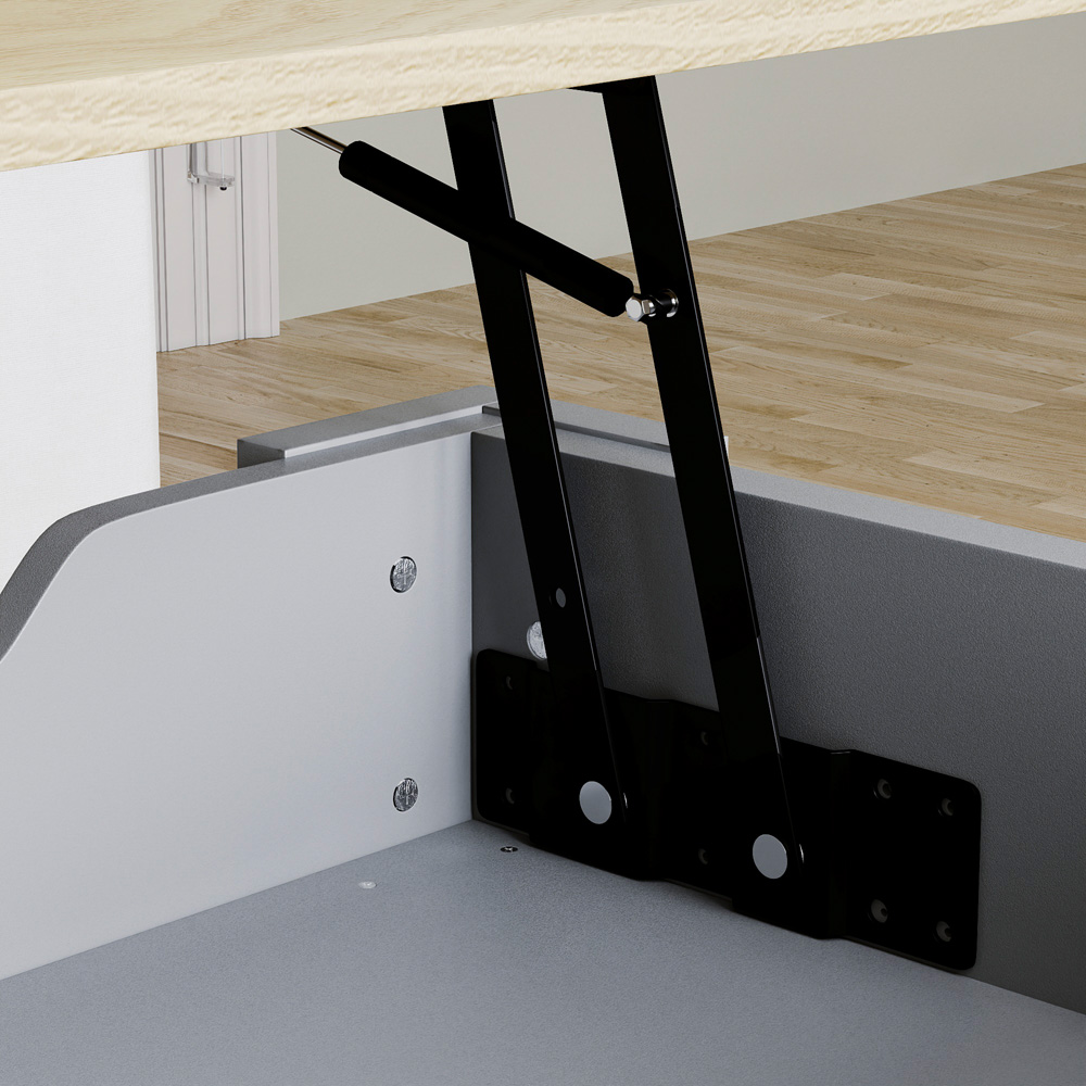 Vida Designs Oak and Grey Lift Up Coffee Table Image 7