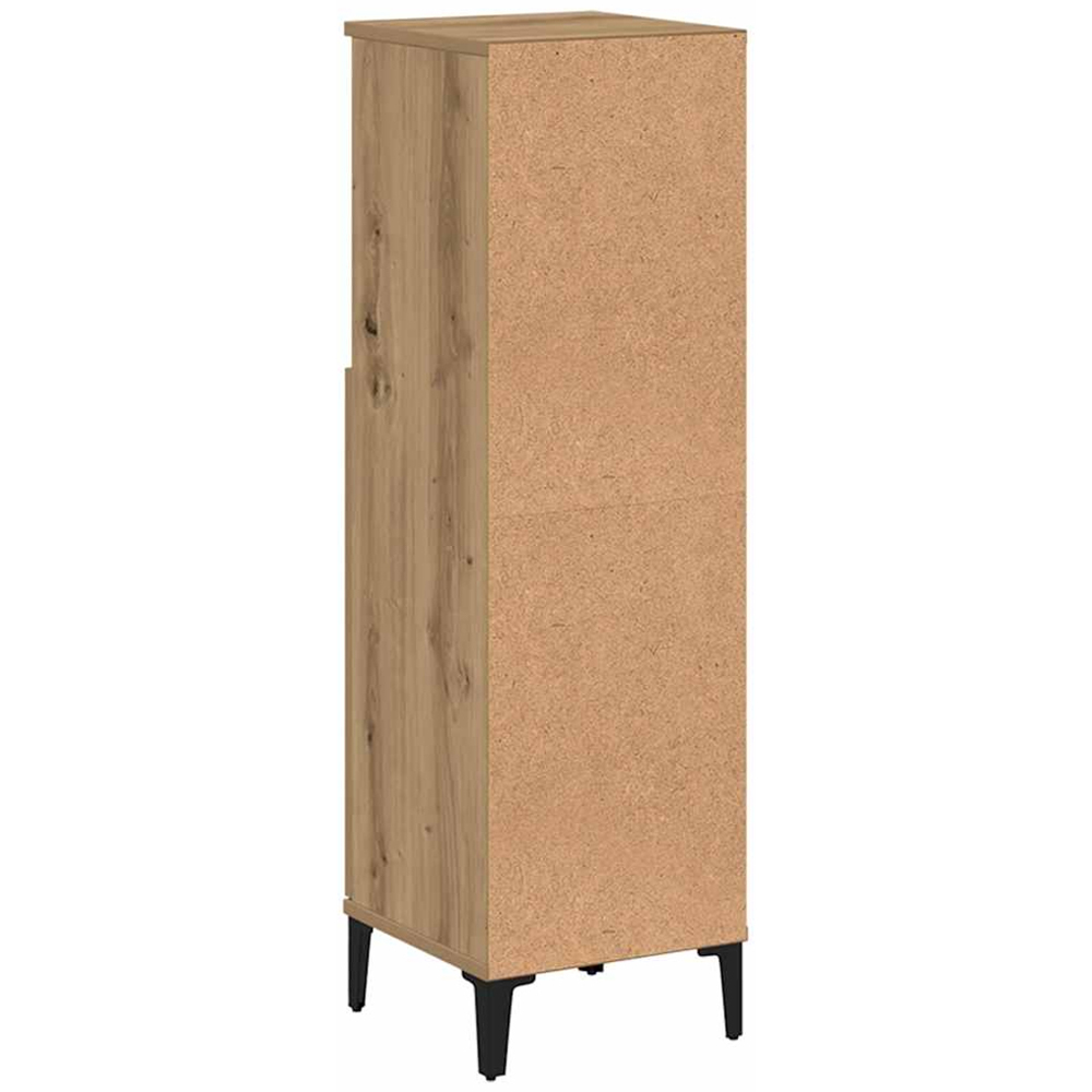 vidaXL Single Door Single Shelf Artisanal Oak Bathroom Cabinet Image 6