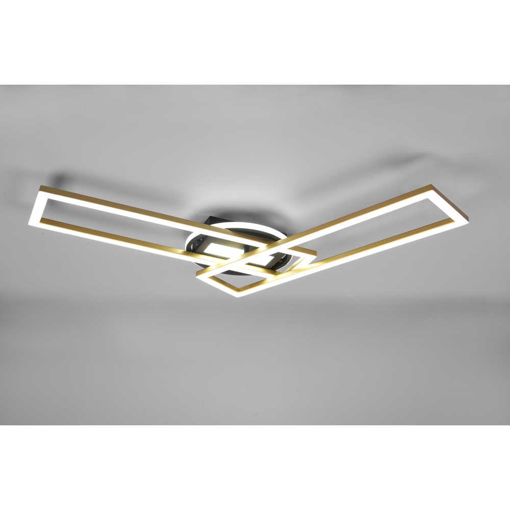 TRIO Twister Brass Matt Integrated LED Ceiling Light Image 5