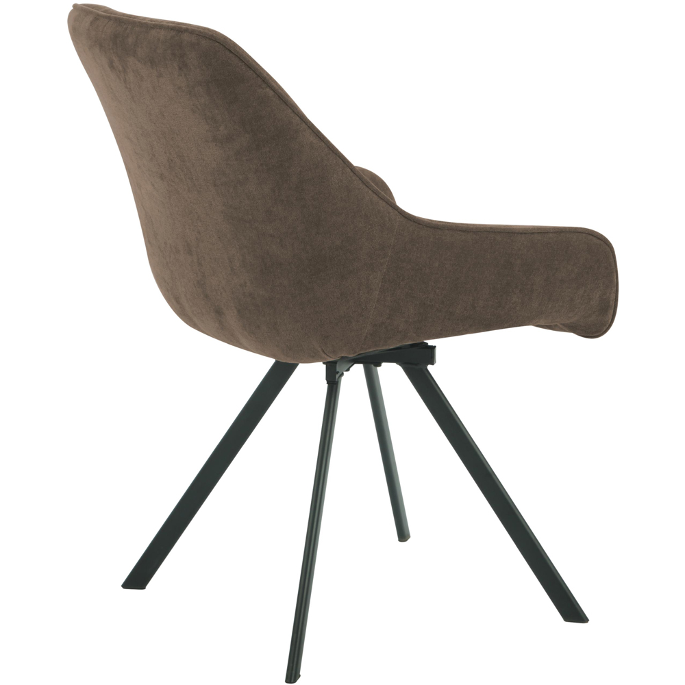 wilko Marlow Walnut Brown Swivel Dining Chair Image 6