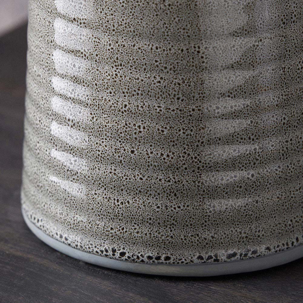 Pacific Lifestyle Helka White Fabric Shade Smokey Green Reactive Glaze Ceramic Table Lamp Image 3