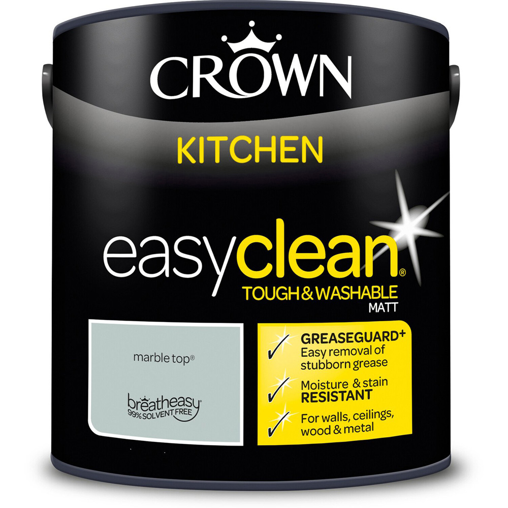 Crown Easyclean Kitchen Paint - Marble Top / 2.5l Image 2
