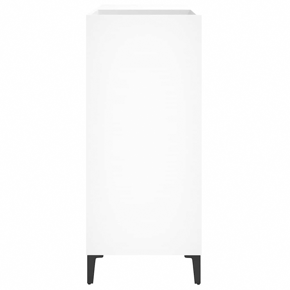 vidaXL 3 Shelf White Record Cabinet Image 3