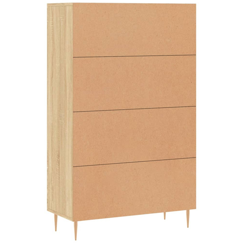 vidaXL 2 Glass Door Single Drawer Sonoma Oak Highboard Image 8