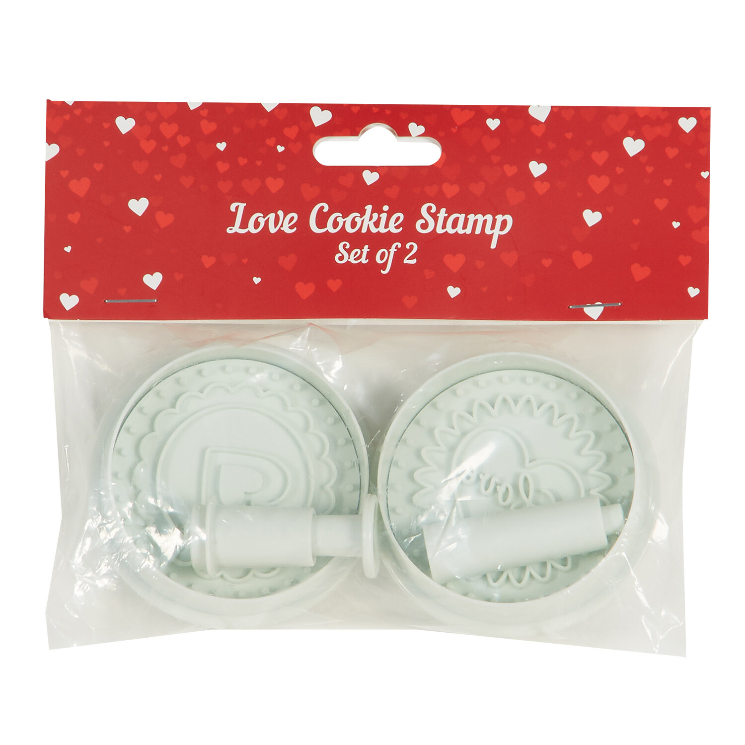 Set of 2 Valentines Cookie Stamp - Grey Image 1