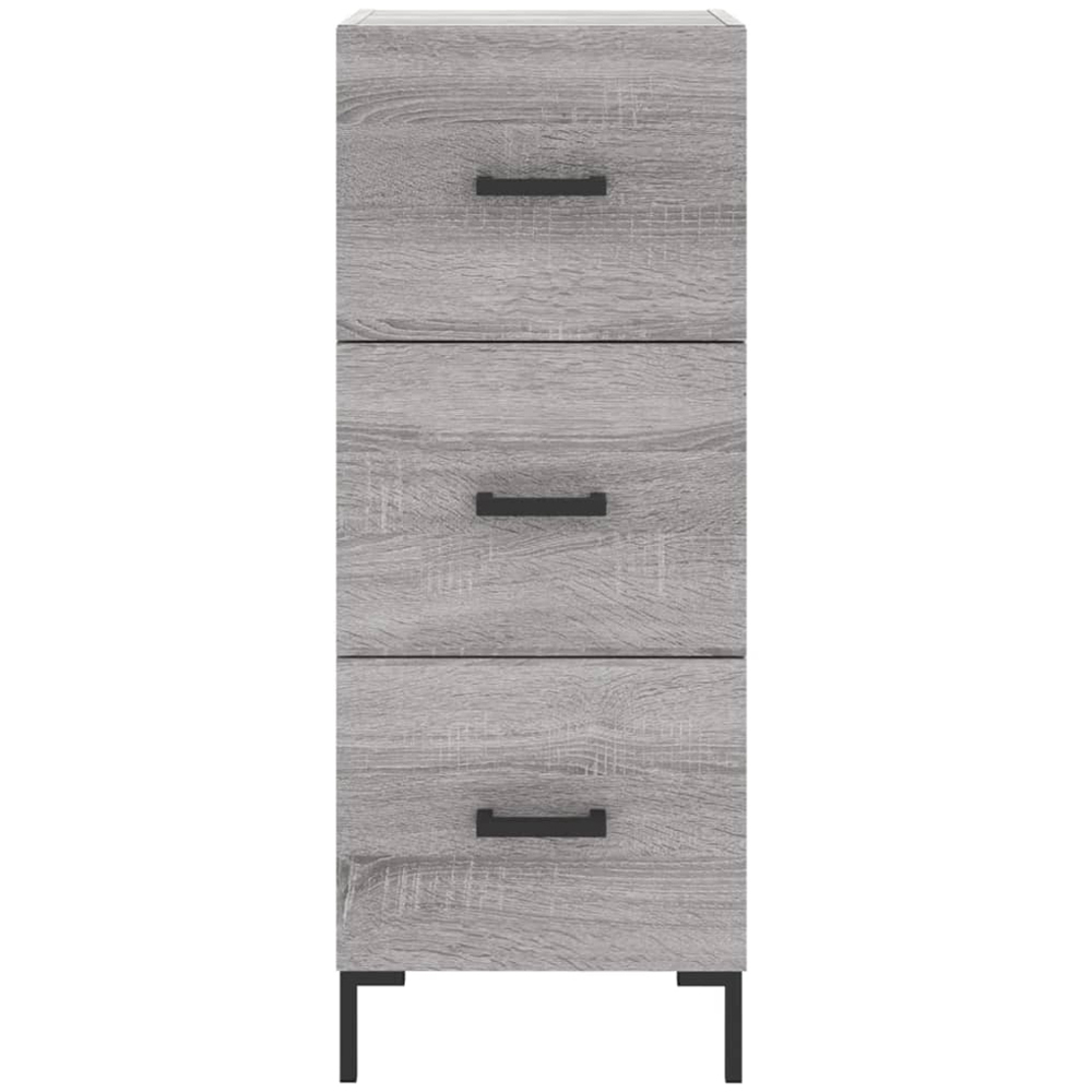 vidaXL Single Door 3 Drawer Grey Sonoma Highboard Image 6