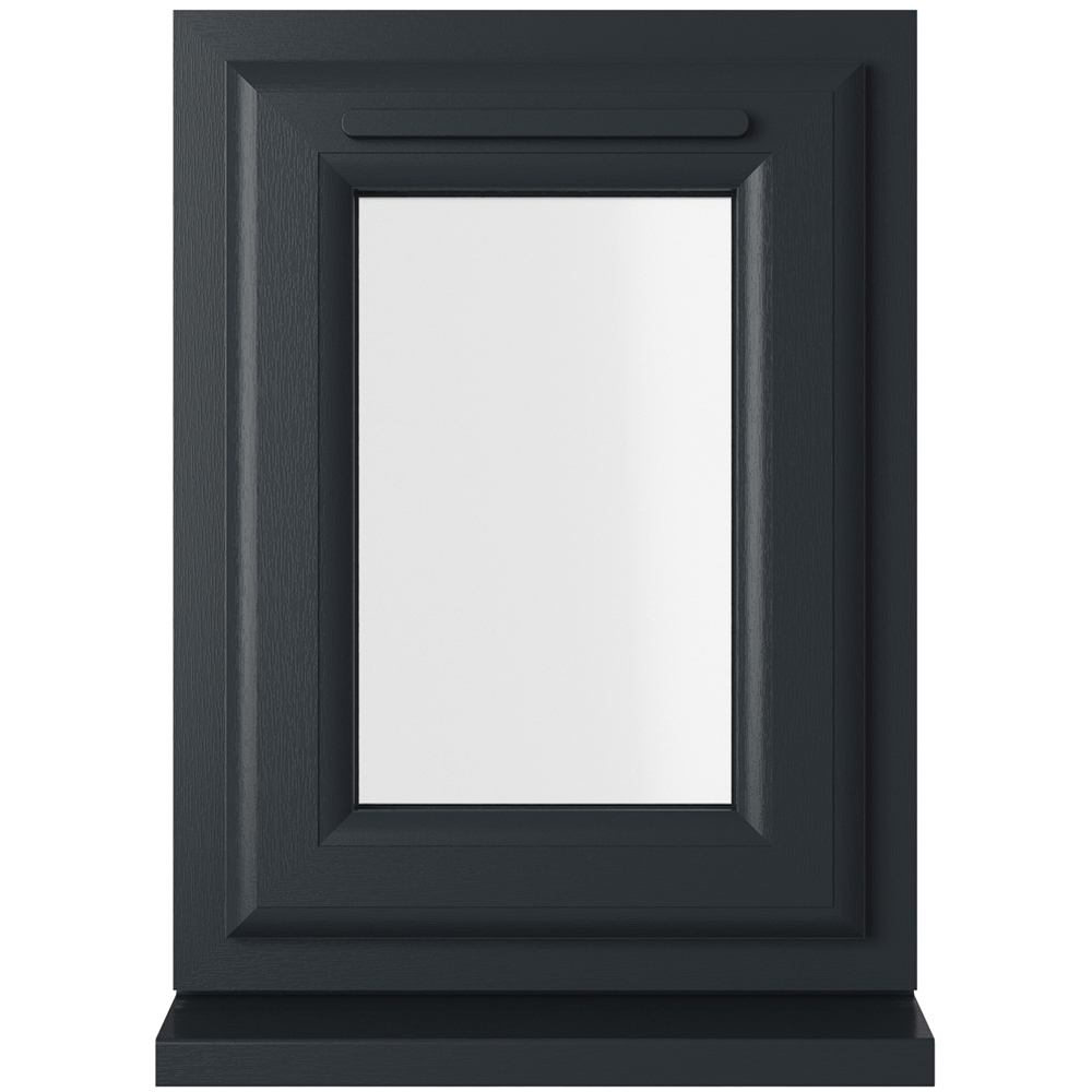 Crystal uPVC Triple Glazed Window Top Hung Opener Grey White Clear Glass 440x610mm Image 1