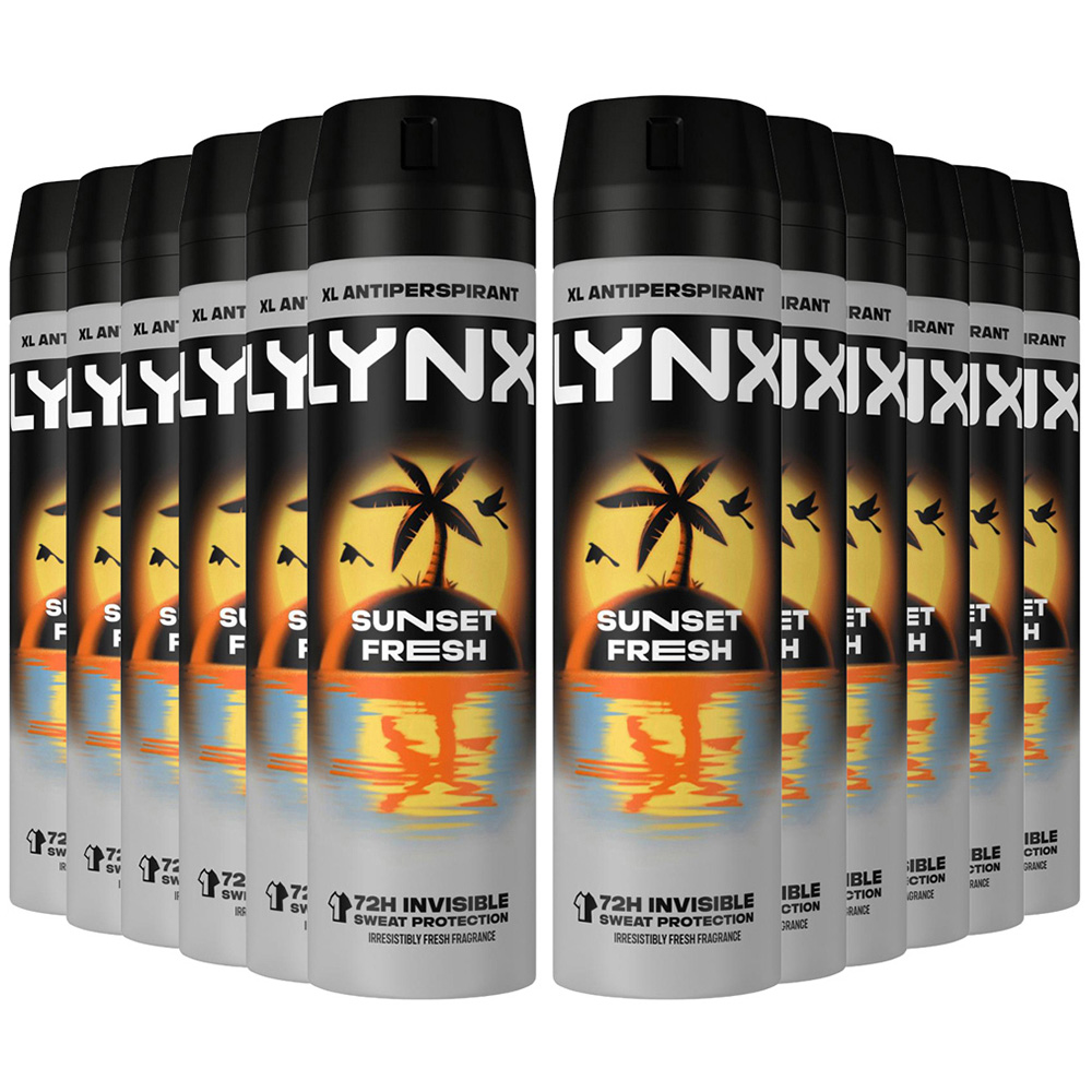 Lynx Sunset Fresh Antiperspirant Deodorant Spray 200ml 12 Pack Image 1