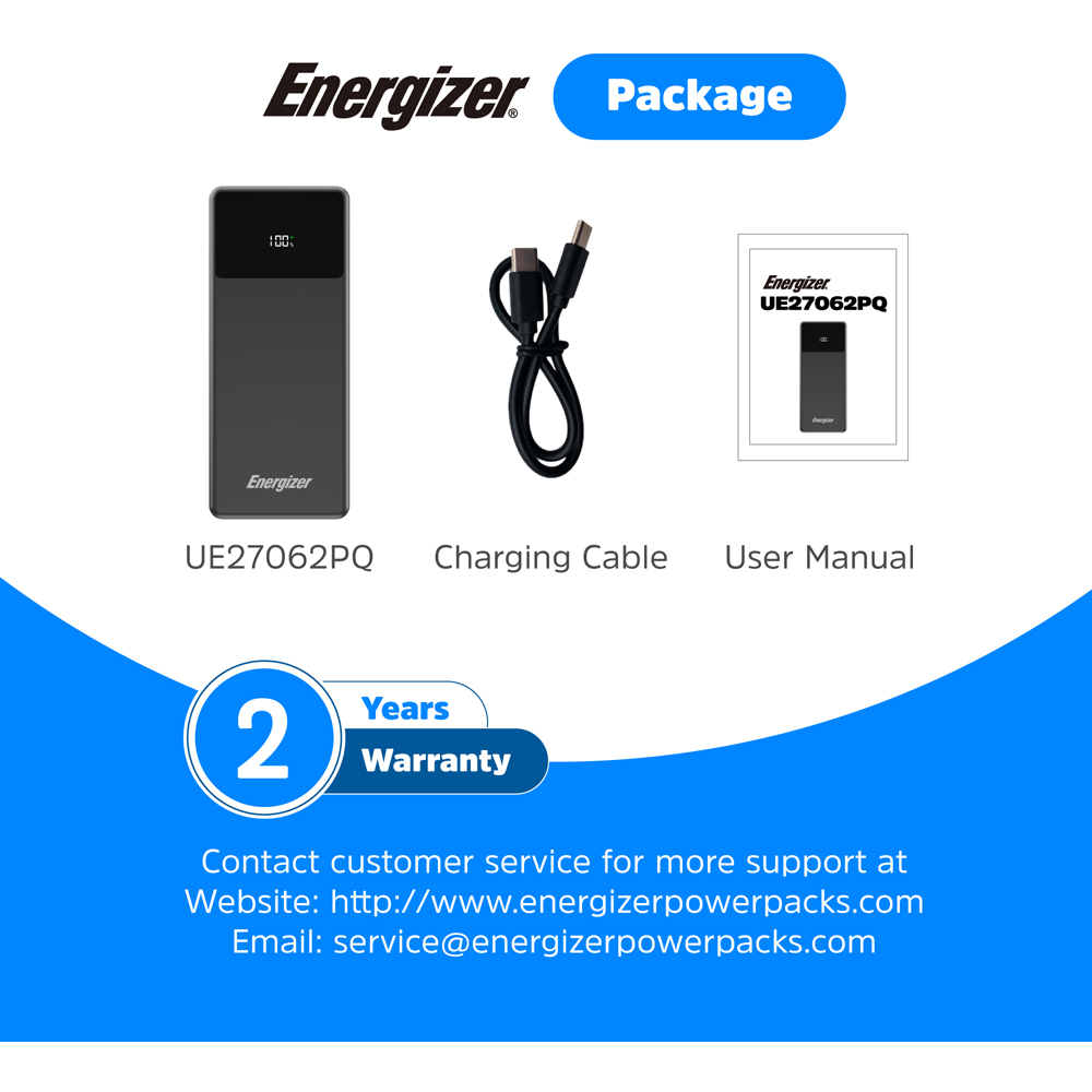 Energizer Black USB-C Notebook PD Power Bank 65W 27000mAh Image 9