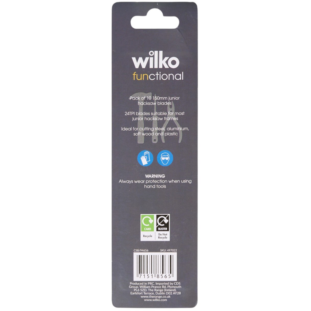 Pack of 10 Functional Junior Hack Saw Blades Image 2