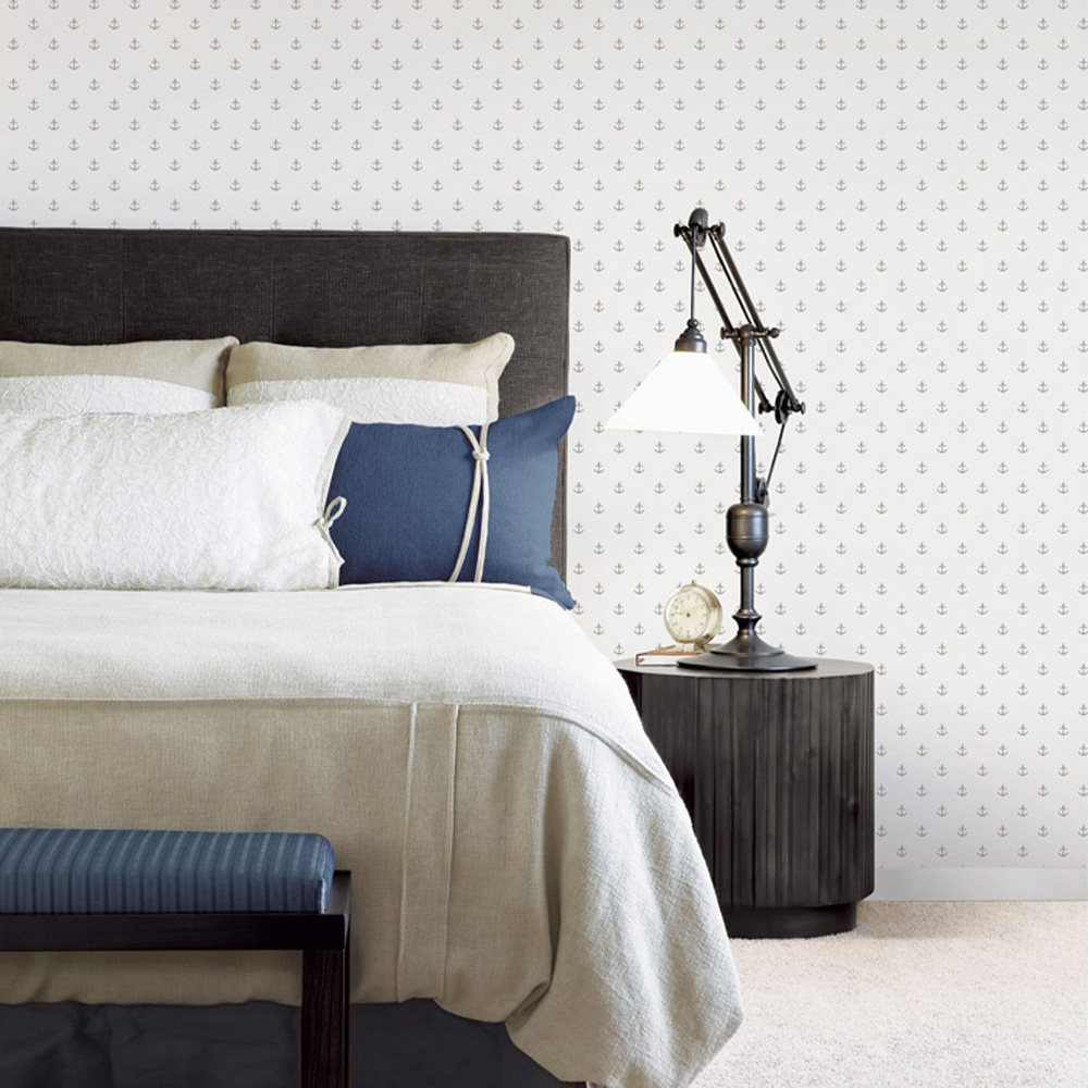 Galerie Deauville 2 Anchors Print White Wallpaper Image 3