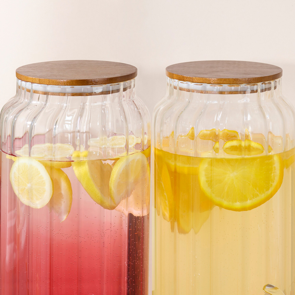 Twins Glass Beverage Dispenser Clear Image 4