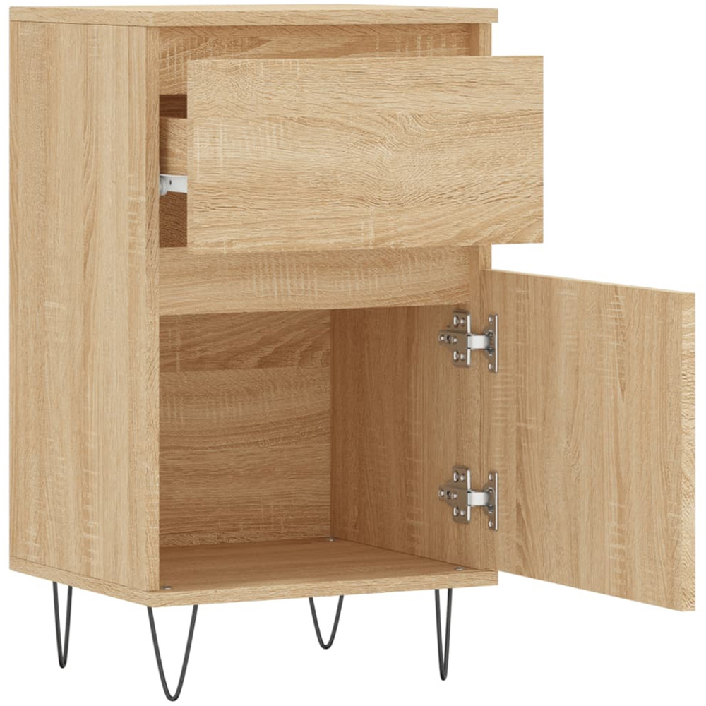 vidaXL Single Door Single Drawer Sonoma Oak Sideboard Image 6