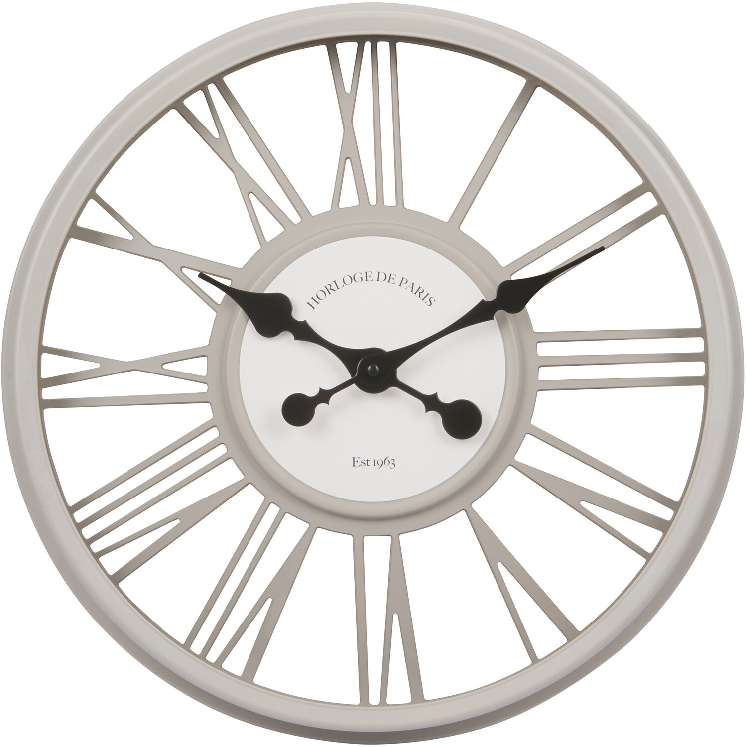 White Round 3D Clock - White Image 1