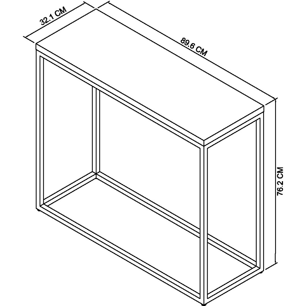 Bentley Designs Renzo Zinc and Dark Grey Narrow Console Table Image 6