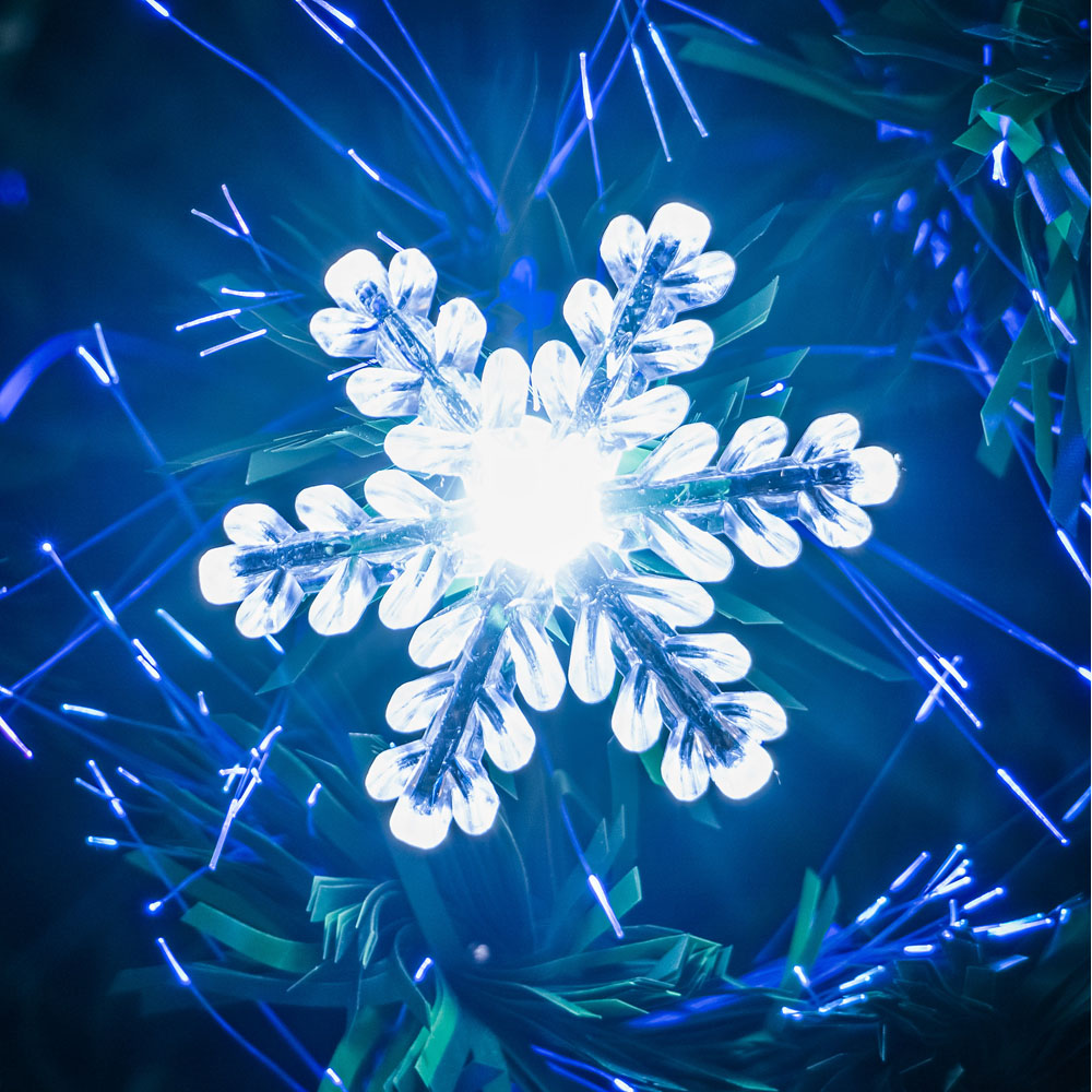 The Christmas Centre 30 Cool White LED Green Fibre Optic Artificial Xmas Tree 2ft Image 4