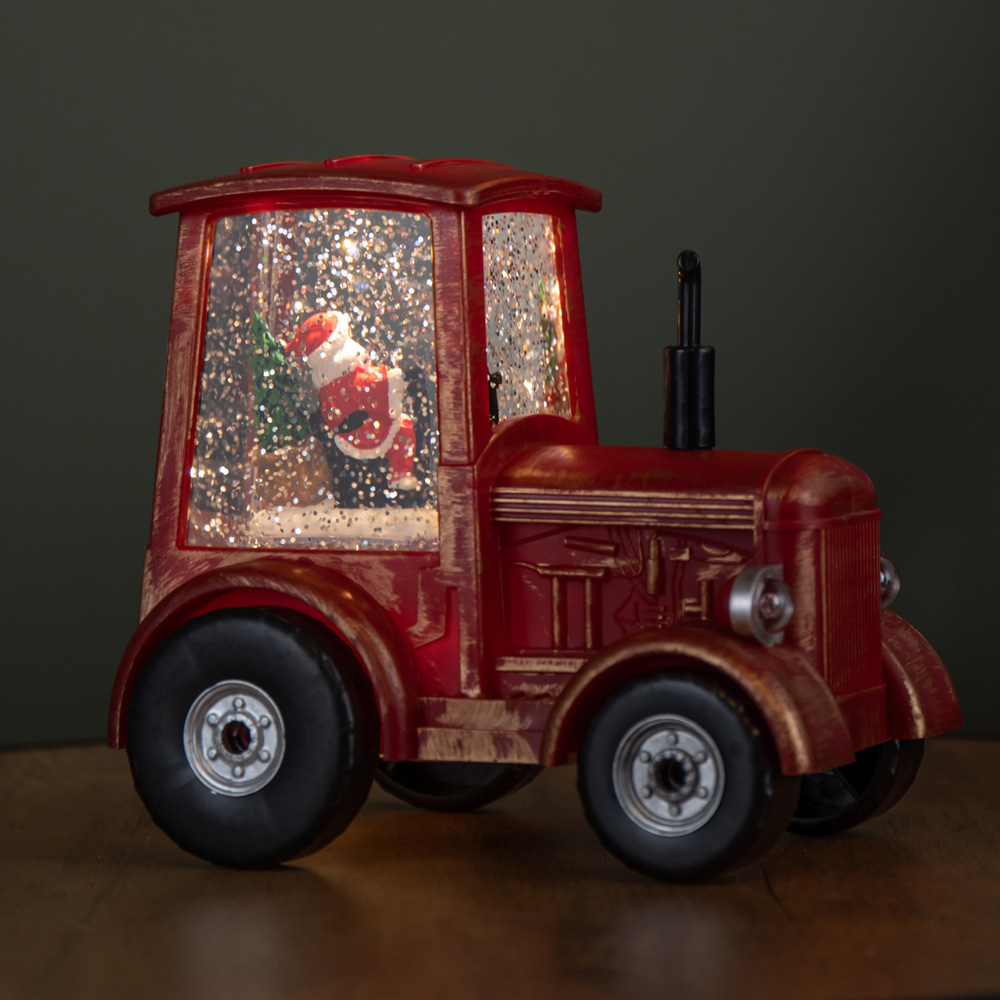 Samuel Alexander Santa in Tractor Water Spinner Christmas Decoration 15cm Image 4
