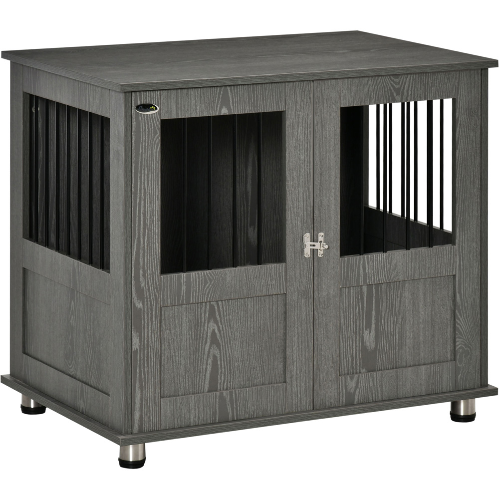 PawHut Grey Small and Medium Dog Crate End Table Image 1
