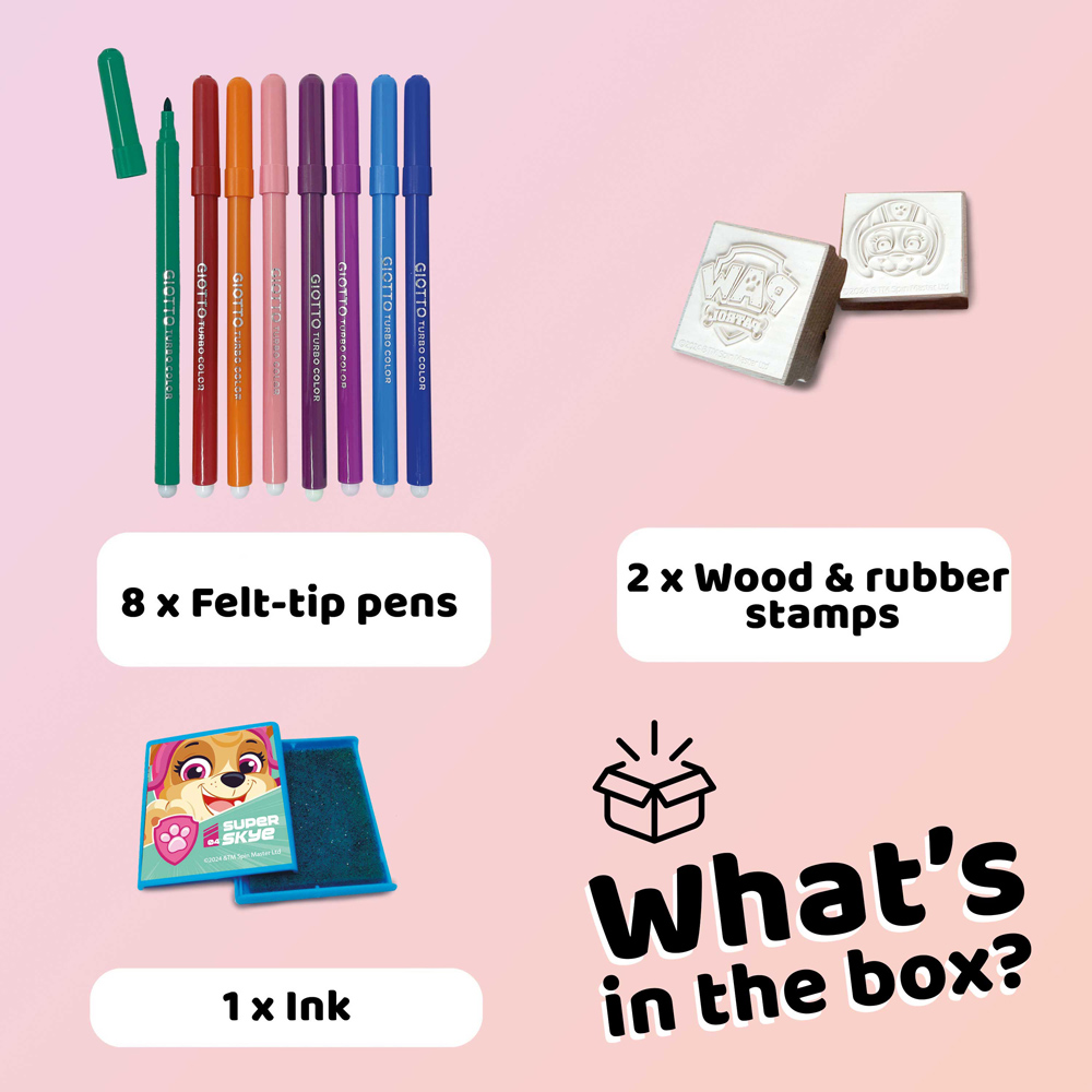Paw Patrol Blister Kids Craft and Stationery Set with 2 Stamps Image 2