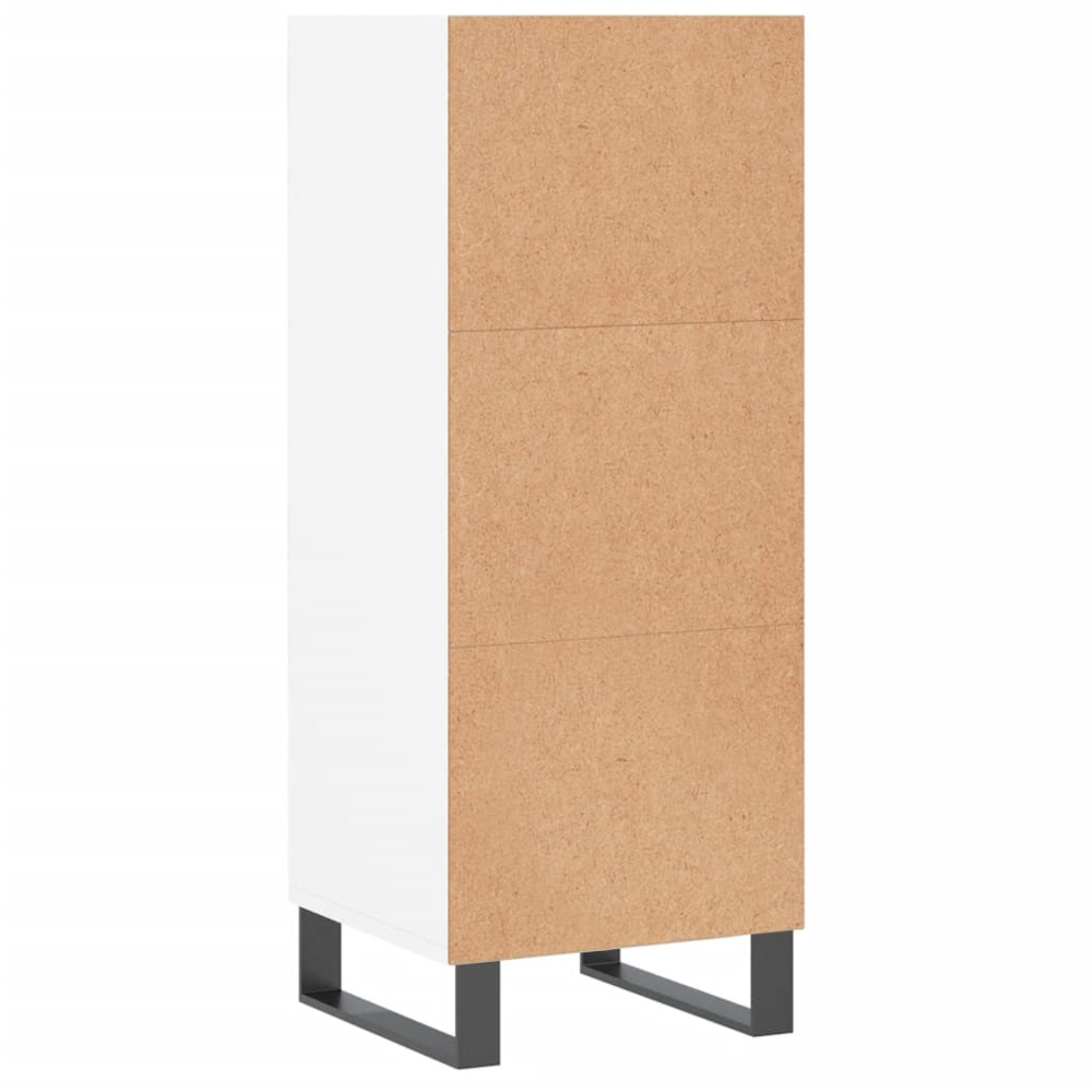 vidaXL 3 Shelf White Sideboard Image 6