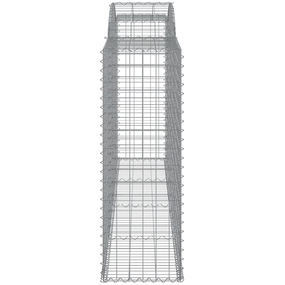 vidaXL Silver Galvanised Iron Arched Gabion Basket 300 x 50 x 140/160cm 25 Pack Image 3