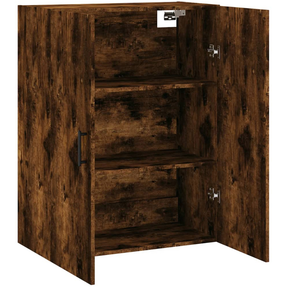 vidaXL 2 Door Brown Smoked Oak Wall Mounted Cabinet Image 4