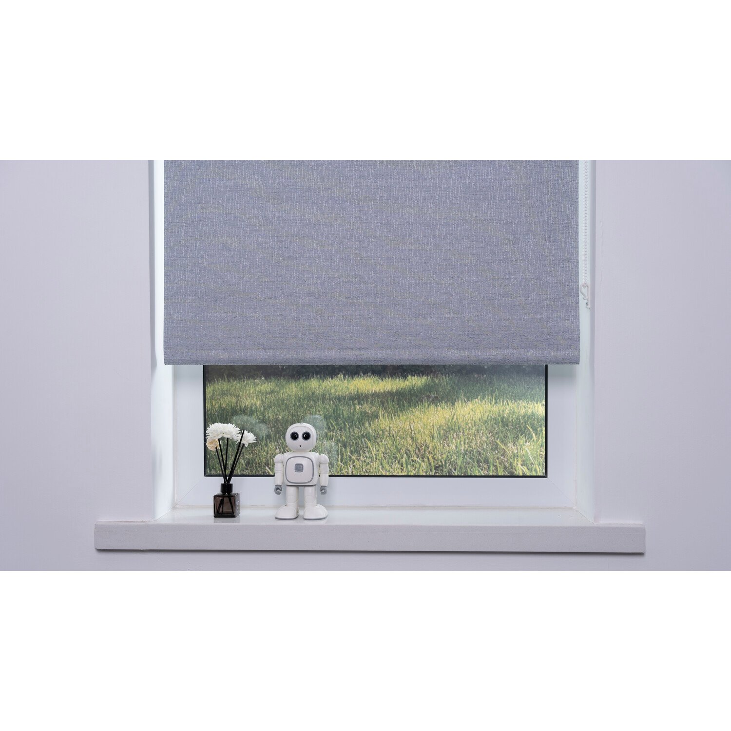 Divante Blackout Textured Blind - Blue Weave / 180cm Image 2
