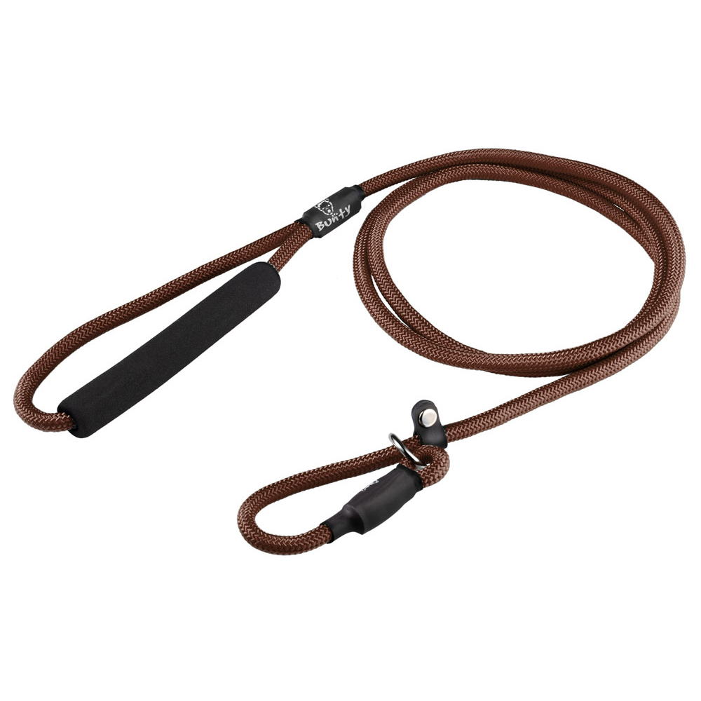 Bunty Small 6mm Brown Rope Slip-On Lead For Dogs Image 1