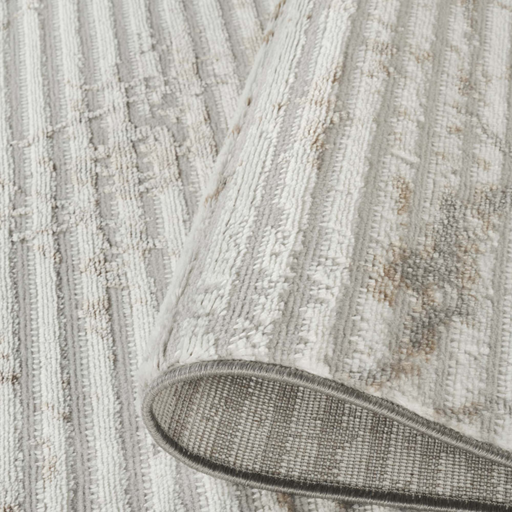 Desire Rugs Perla Grey Modern Abstract Linear Molten Design Rug 200 x 290cm Image 4