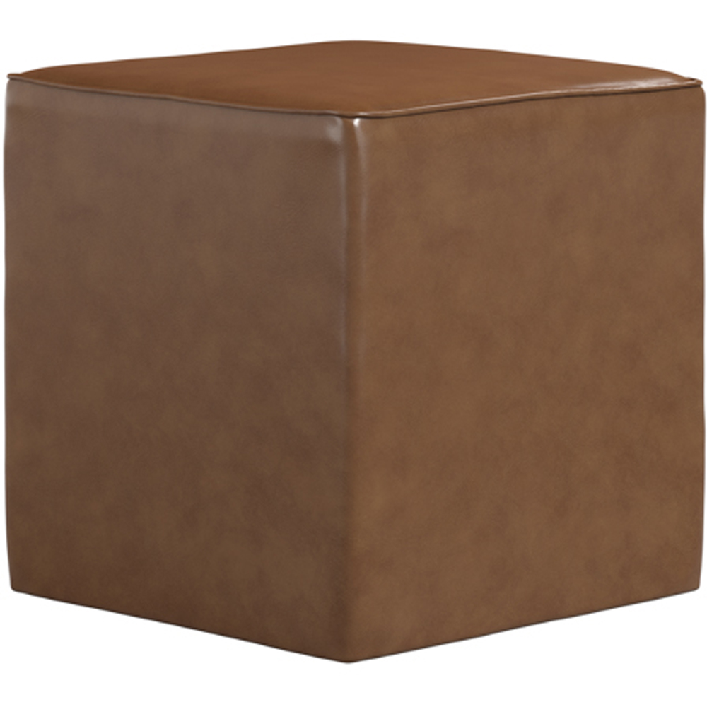 Bronx Tan Faux Leather Side Table Image 2