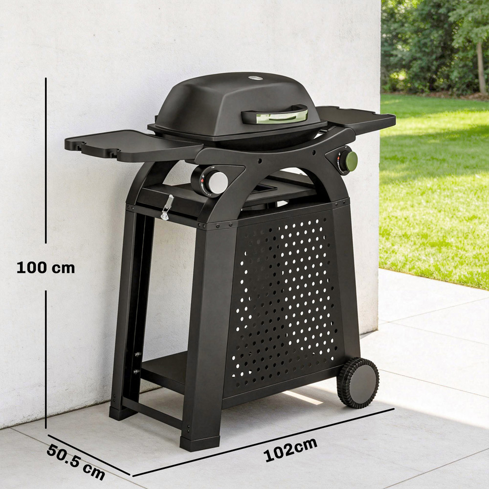 Outsunny 2-in-1 2 Burner Gas BBQ with Cast Iron Grates Image 9