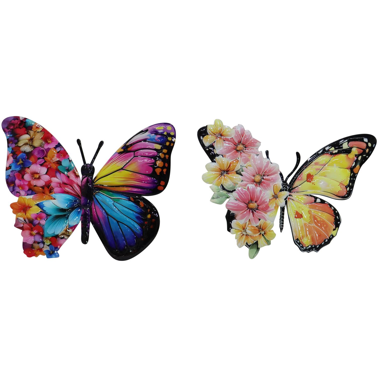 Indoor and Outdoor Floral Butterfly Art - Image 1