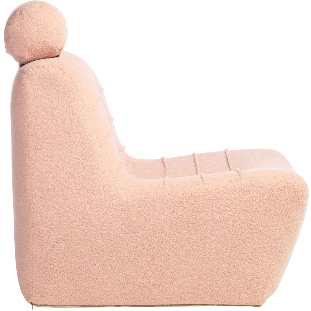 Desser Furniture Pink Boucle Fabric Cosy Chair Image 4