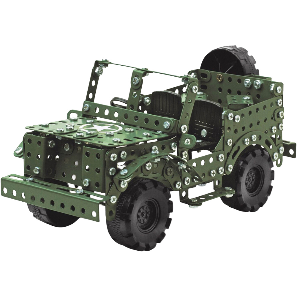 Metal Army Jeep 392 Piece Construction Set Image 2