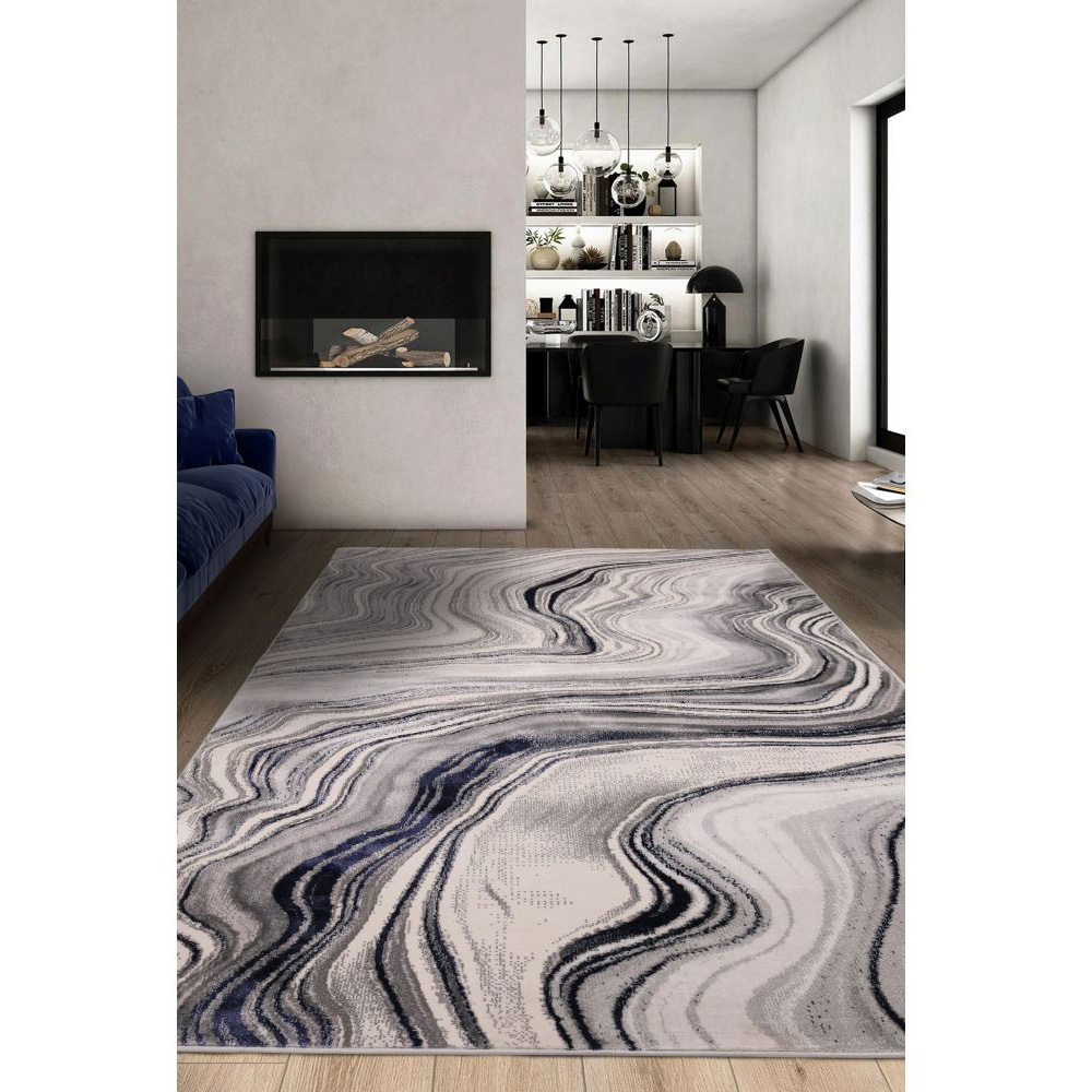 Homemaker Dusk Navy Watercolour Rug 140 x 200cm Image 6